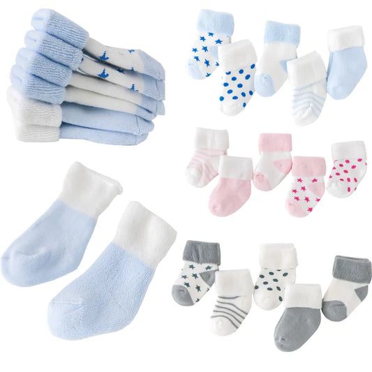 5 Paar Herbst- Winter Baumwolle Baby Socken