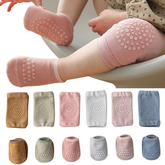 Baby Knieschützer Set mit Anti Rutsch Socken